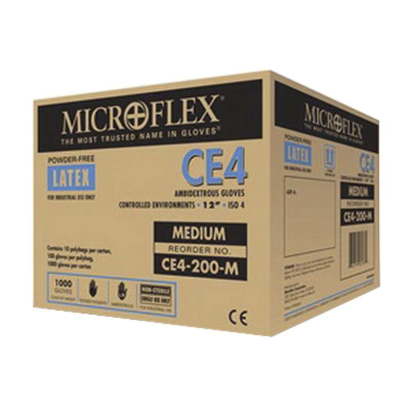 MICROFLEX® CE 4 Latex Gloves 1k/cs Small